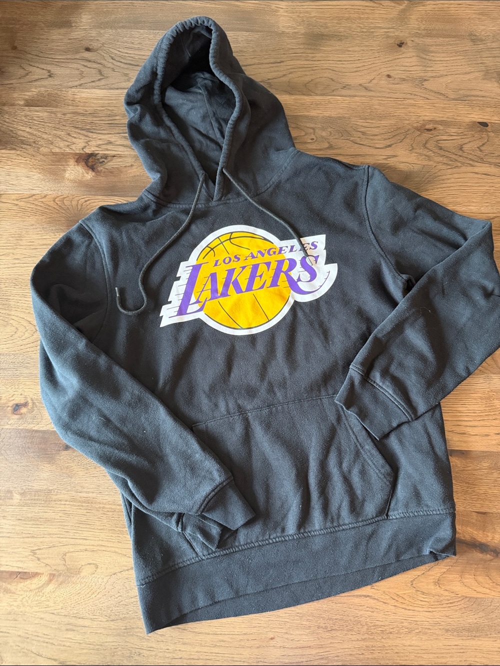Los Angeles Lakers Men's Black Screen Printed Hoodie